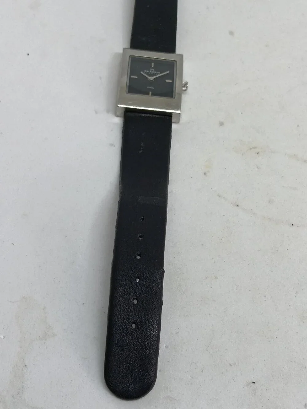 Skagen 227SSLB Women's 24mm x 31mm Rectangle Dial S/Steel Quartz Watch NEW BATT